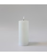Bougie LED 17,5cm, aspect fondu, effet flamme - Ø7,5cm, télécommande, minuterie, vraie cire