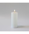 Bougie LED 17,5cm, aspect fondu, effet flamme - Ø7,5cm, télécommande, minuterie, vraie cire