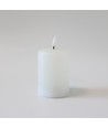 Bougie LED 10cm de haut, aspect fondu, effet flamme - Ø7,5cm, 10cm de haut, fonctionne avec télécommande, véritable cire