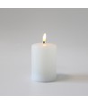 Bougie LED 10cm de haut, aspect fondu, effet flamme - Ø7,5cm, 10cm de haut, fonctionne avec télécommande, véritable cire