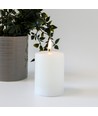 Bougie LED 10cm de haut, aspect fondu, effet flamme - Ø7,5cm, 10cm de haut, fonctionne avec télécommande, véritable cire