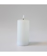 Bougie LED 15cm, aspect fondu, effet flamme - Ø7,5cm, télécommande, minuterie, vraie cire
