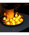 12-pak LED Fyrfadslys med flot flammeeffekt - Kommer komplet med batterier, klar til brug