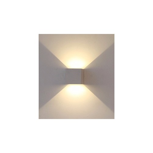 12W LED vägglampa - IP65 utomhus, grå, fyrkantig, justerbar spridning, inkl. ljuskälla