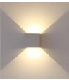 12W LED vegglampe - IP65 utendørs, grå, firkantet, justerbar spredning, inkl. lyskilde