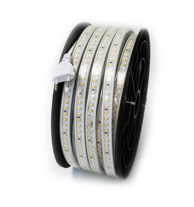 25m Arbejdslys 230V LED strip - IP65, 120 LED/m, 10W/m, 1000 lm/m