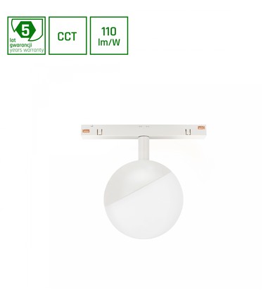 SHIFT CCT- Globe Sphere opbouwspot Ø100x130mm, 5W, 165°, wit, CCT schakelaar