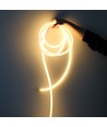 5m Neon Flex Tube - 230V, blanc chaud, kit complet D16 Neon, décoration