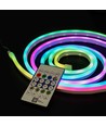 Kit complet Neon Flex RGBIC 250cm - USB, application Bluetooth, télécommande, supports de montage inclus, neonflex 7x15