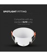 MR16/GU10 Downlight anti-verblinding - Excl. lichtbron, wit, Zaaggat: Ø8,3 cm, Afmetingen: Ø9,3 cm