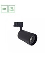 Spot sur rail triphasé PAVA BASIC 20W - CCT réglable, 111lm/W, 20-45°, noir