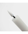 3-pak hvide LED stearinlys, flammeeffekt  - Ø2,2cm, Højde: 24,5cm, stagelys, inkl. fjernb., timer, batteri