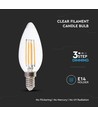E14 4W 3-staps dimbare LED-kaarslamp - Filament, warm wit