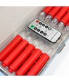 10-pack LED-julbelysning inkl. fjärrkontroll - Batteri, timerfunktion, trådlös, hållare för julgran