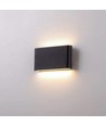 Applique 12W DuoLume - Rectangle, IP65, noir, haut/bas, intérieur/extérieur, source incluse