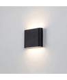 Applique 8W DuoLume - Carrée, IP65, noir, haut/bas, intérieur/extérieur, source incluse