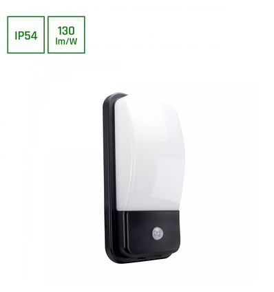 20W ENIGO LED væglampe med sensor - 130lm/W, 4000K, IP54, bevægelsessensor, udendørs