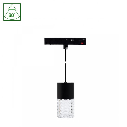 7W SHIFT BASIC HANGIT CRISTAL skinnespot til 48V - Varm hvit, 48V, pendel til skinnesystem