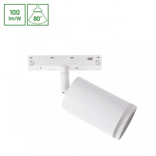 7W SHIFT BASIC spot sur rail - 100lm/W, NW, High CRI, 55x100x160 mm