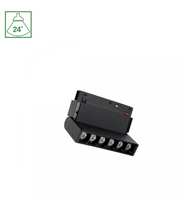 6W SYSTEM SHIFT BASIC GRID XS spot sur rail, 48V - 24°, 2700K, UGR