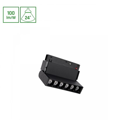 6W SHIFT BASIC GRID XS spot sur rail, 48V - 4000K, 24 degrés, UGR19, 360lm, IP20