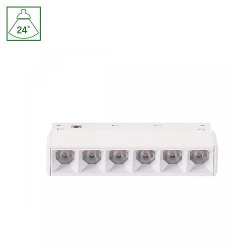 6W SHIFT Grid XS magnetische spot voor rail, 48V - Wit, 2700K, 11cm, IP20