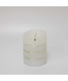 Bougie LED avec guirlande, 10cm, effet flamme - Ø7,5cm