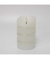 Bougie LED avec guirlande, 12,5cm, effet flamme - Ø7,5cm
