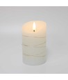 Bougie LED avec guirlande, 12,5cm, effet flamme - Ø7,5cm