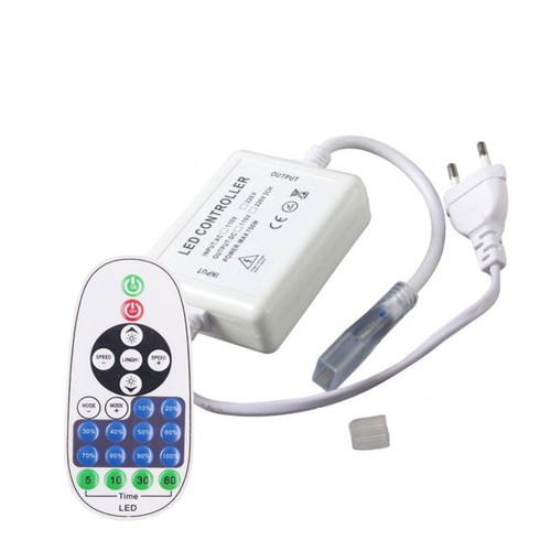 RF trådløs timer+dæmper med fjernbetjening - Inkl. endeprop, til 230V (Type Q), memory funktion, maks. 50 m