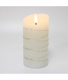 Bougie LED avec guirlande, 15cm, effet flamme - Ø7,5cm