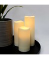 Lot de 9 bougies LED d'extérieur, télécommande, Ø5,5cm - Batterie, timer