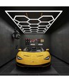 591W RA95 Hexagon LED 14 secties + frame complete set - Inclusief stroomaansluiting