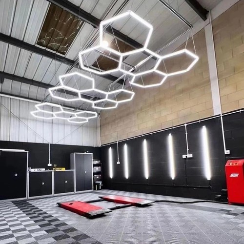 Kit complet LED Hexagone 168W RA95 5 sections - Connexion électrique incluse