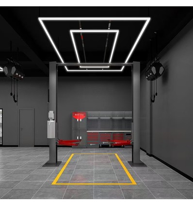 288W RA95 Lichtrooster LED 2 frames complete set Hexagon - Incl. stroomaansluiting