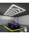 384W RA95 Lysgitter LED + ramme komplet sæt (Hexagon) - Inkl. strømtilslutning