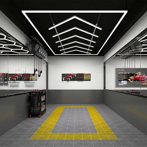 384W RA95 Ljusgitter LED + ram komplett set (Hexagon) - Inkl. strömanslutning