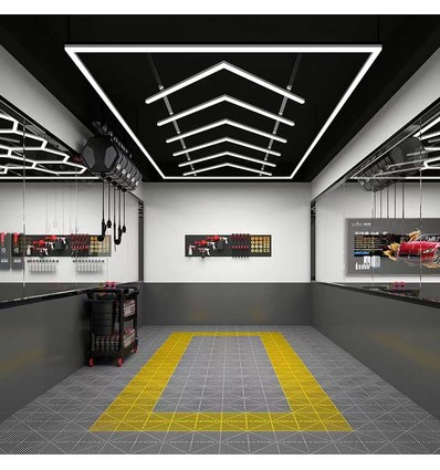 384W RA95 Lichtrooster LED + frame complete set (Hexagon) - Incl. stroomaansluiting