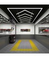 384W RA95 Lysgitter LED + ramme komplet sæt (Hexagon) - Inkl. strømtilslutning