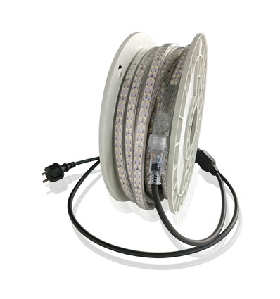 Bande LEDlife 15m pour carrière équestre sur bobine - 230V, IP67, 180 LED/m, 11W/m, 1100 lm/m