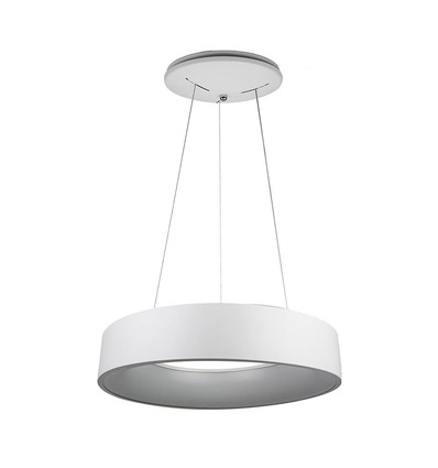 Lustre LED 20W dimmable - Blanc, lumière douce, blanc chaud