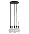 K9 Hanglamp Cluster 5xE27 Ø30 Zwart - Nielsen Light