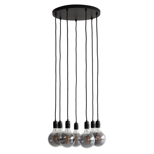 Suspension K9 en Groupe 7xE27 Ø40 Noir - Nielsen Light