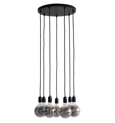 Suspension K9 en Groupe 7xE27 Ø40 Noir - Nielsen Light