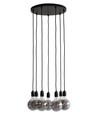 Suspension K9 en Groupe 7xE27 Ø40 Noir - Nielsen Light