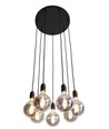 Suspension K9 en Groupe 7xE27 Ø40 Noir - Nielsen Light