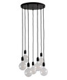 Suspension K9 en Groupe 7xE27 Ø40 Noir - Nielsen Light