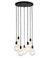 Suspension K9 en Groupe 7xE27 Ø40 Noir - Nielsen Light