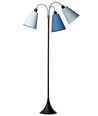 Lampadaire Trafik E27 en Noir avec Bleu Clair/Turquoise/Pétrole - Nielsen Light