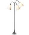 Trafiek Vloerlamp E27 in Chroom met 3 Witte Lampenkappen - Nielsen Light